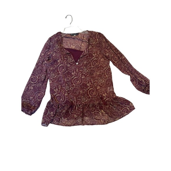 None Tops - WOMEN’S patterned textured shirt